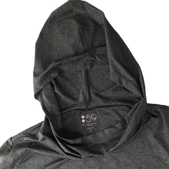 SPLITS FIFTY-NINE 59 Hoodie Hooded Sweatshirt Pullover Stretch Women's S Gray LS - Picture 14 of 16